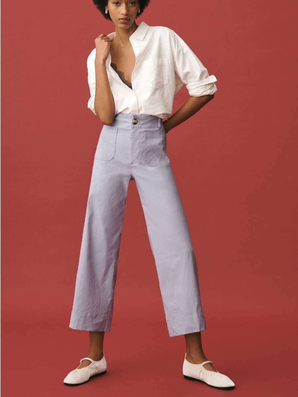 Anthropologie Maeve Colette lavender pants 26